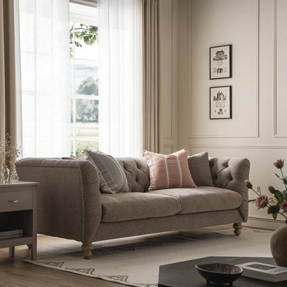 Lena 3-Seater Upholstered Sofa W 208 x D 86 x H 81 cm - (OT)