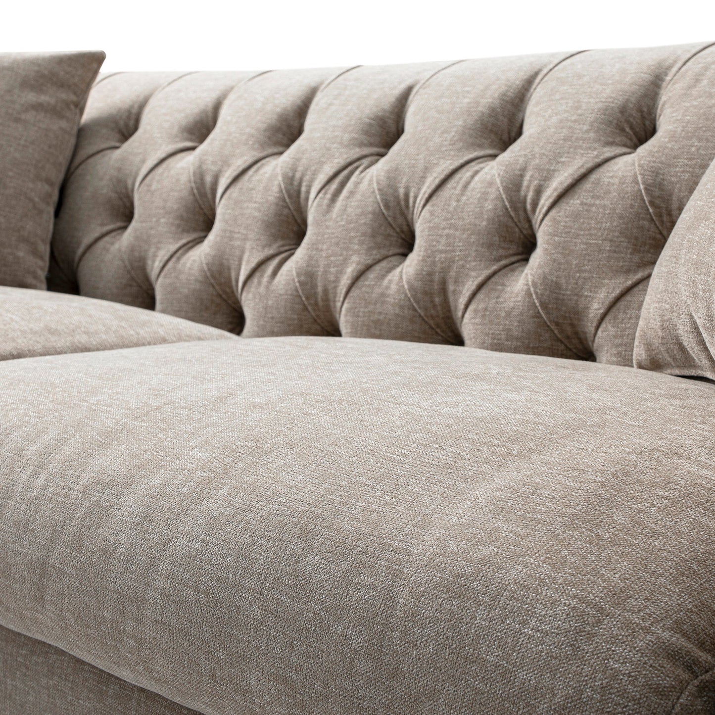 Lena 3-Seater Upholstered Sofa W 208 x D 86 x H 81 cm - (OT)