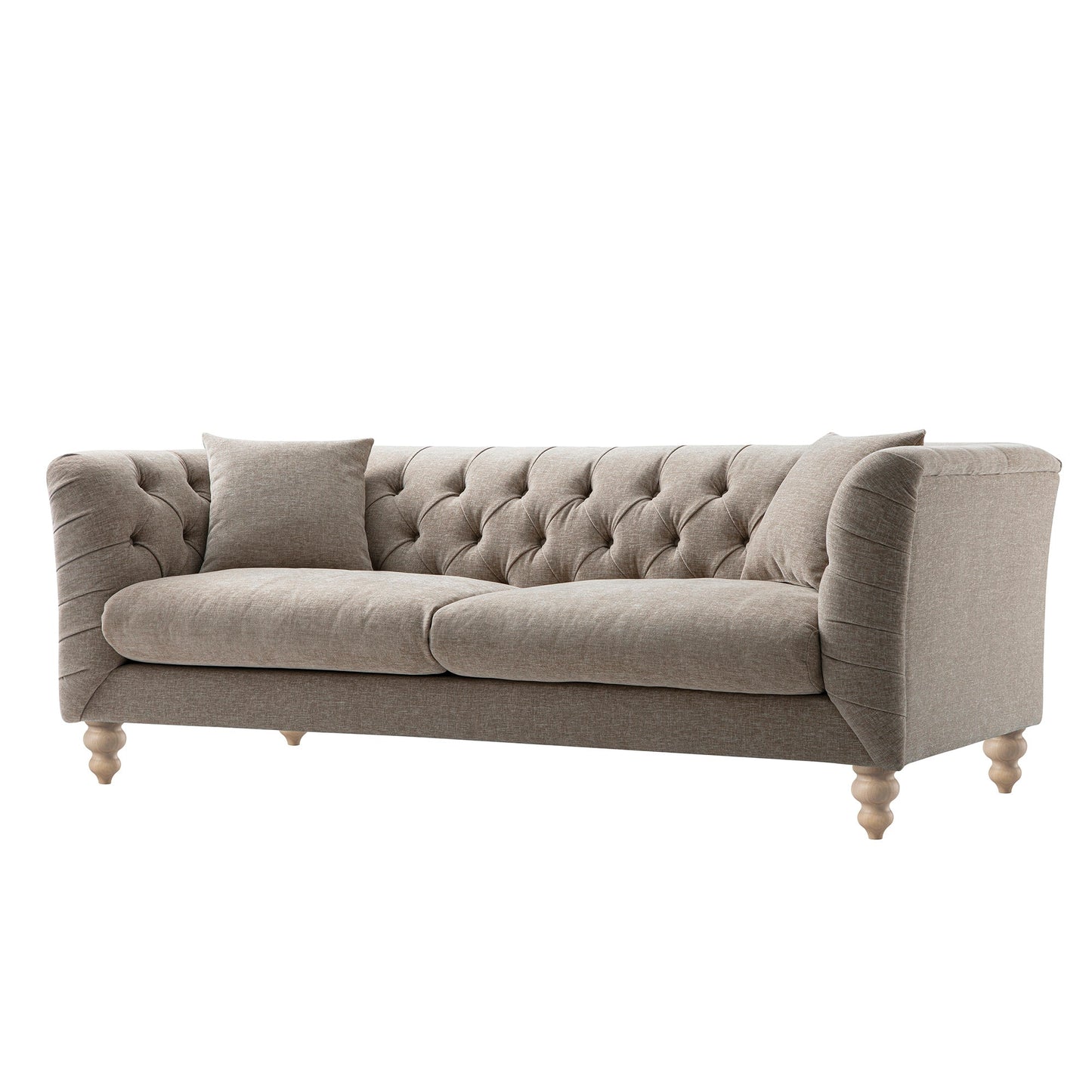 Lena 3-Seater Upholstered Sofa W 208 x D 86 x H 81 cm - (OT)