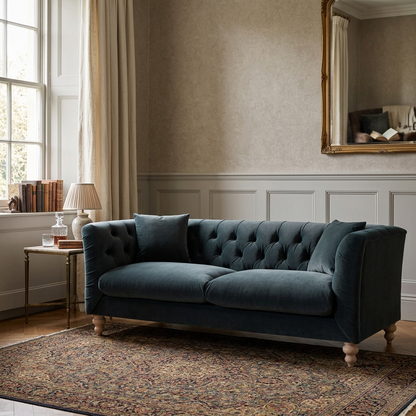 Lena 3-Seater Upholstered Sofa W 208 x D 86 x H 81 cm - (OT)