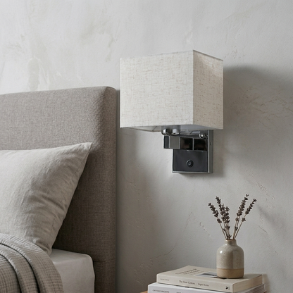 Lumiere Moderne Fabric Sconce Wall Light - 8in * 10in (J)