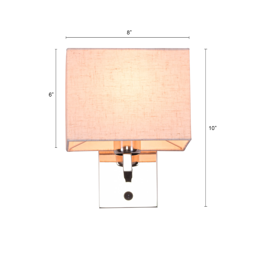 Lumiere Moderne Fabric Sconce Wall Light - 8in * 10in (J)