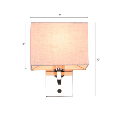 Lumiere Moderne Fabric Sconce Wall Light - 8in * 10in (J)