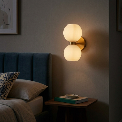 Lumina Dual-Orb Sconce Wall Light - 6.2in * 11in (J)