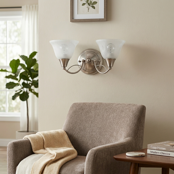 Luminae Alabaster Twin Sconce Wall Light - 16in * 7in (J)