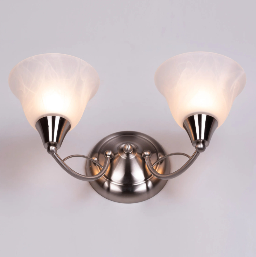 Luminae Alabaster Twin Sconce Wall Light - 16in * 7in (J)