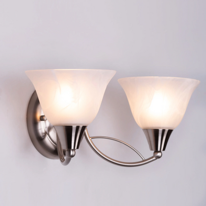 Luminae Alabaster Twin Sconce Wall Light - 16in * 7in (J)