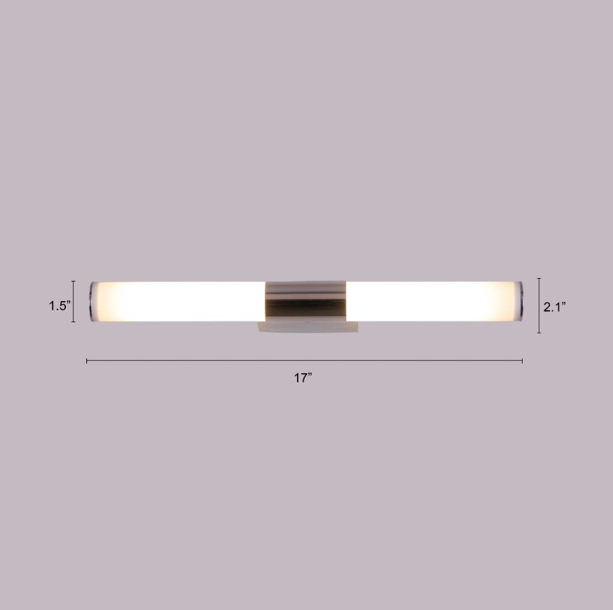 Lumino Gloss Cylinder Vanity Wall Light - 2.1in * 17in (J)