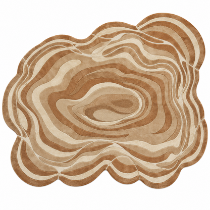Luxe Organic Wave Rug | Sculptural Layered Organic Wave Pattern (GG)