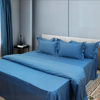 Luxor Sea Dream (300 TC) - 100% Cotton King-Size Bedsheet + 2 Pillow Covers