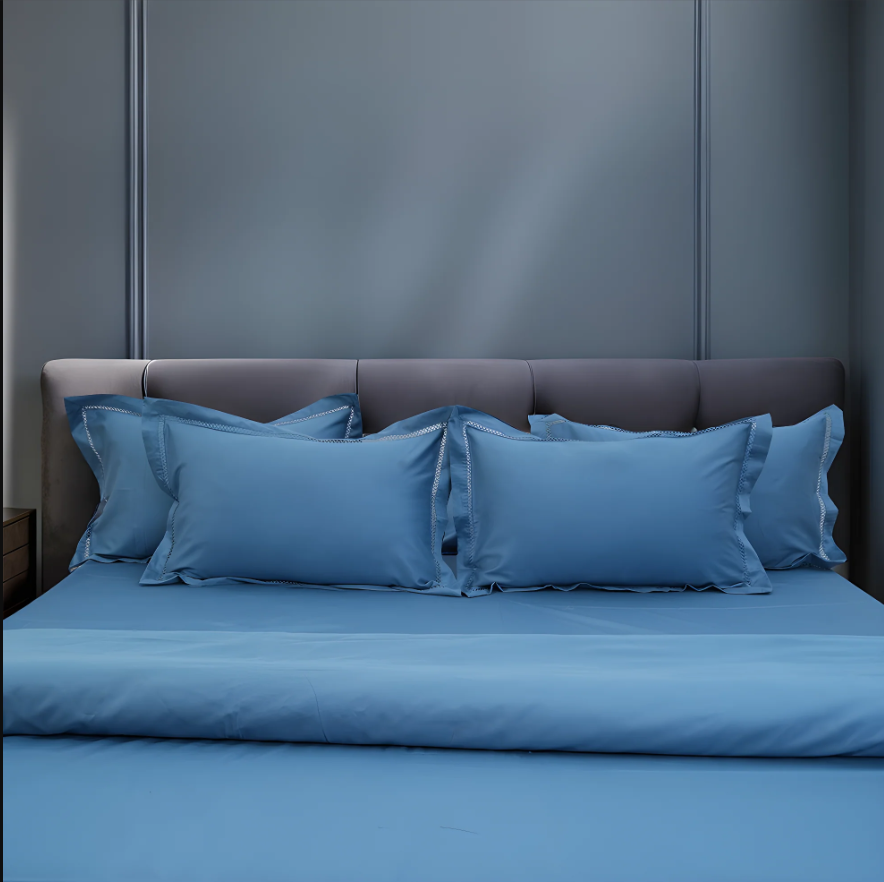Luxor Sea Dream (300 TC) - 100% Cotton King-Size Bedsheet + 2 Pillow Covers
