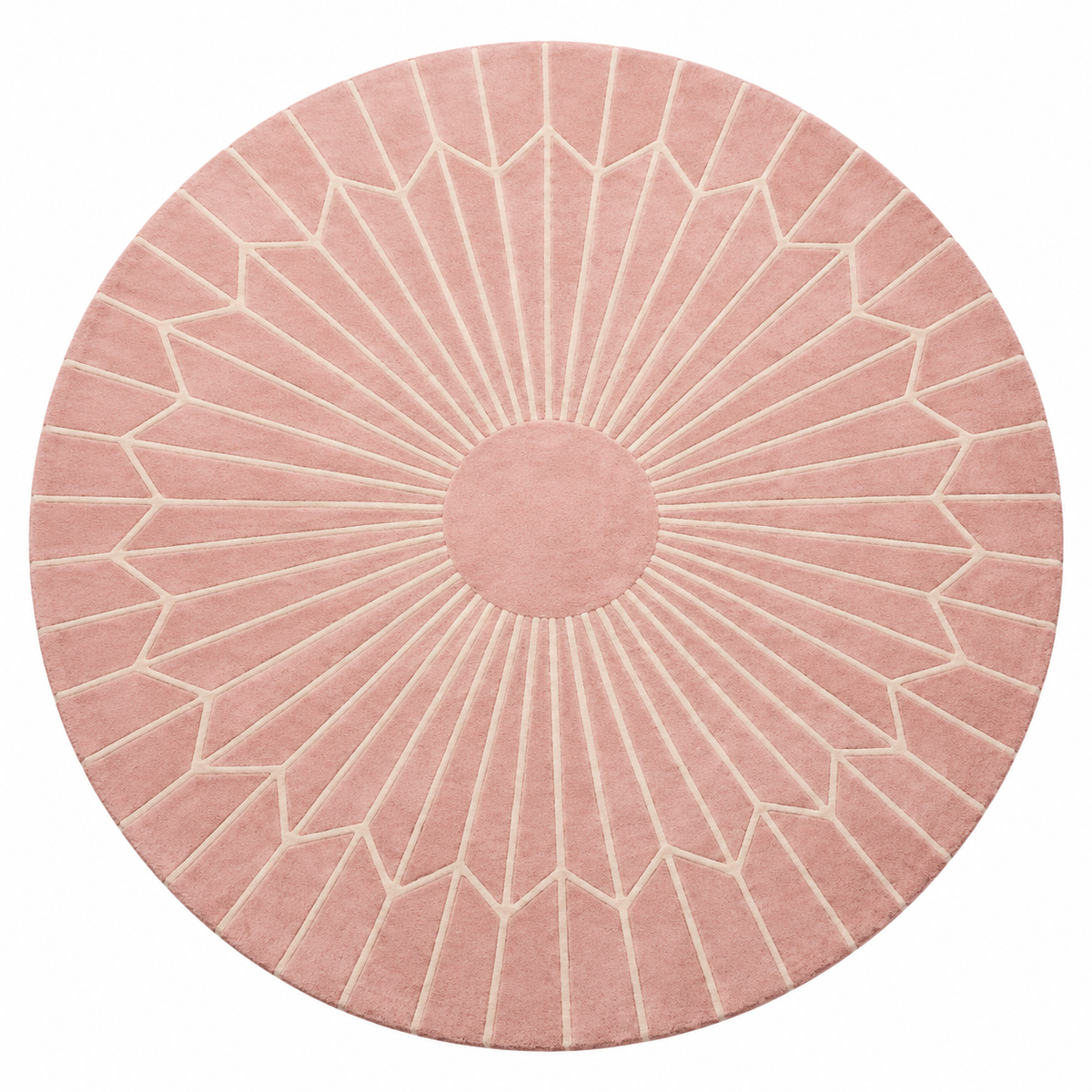 Luxury Hand-Tufted Rug | Geometric Sunburst Pattern (GG)