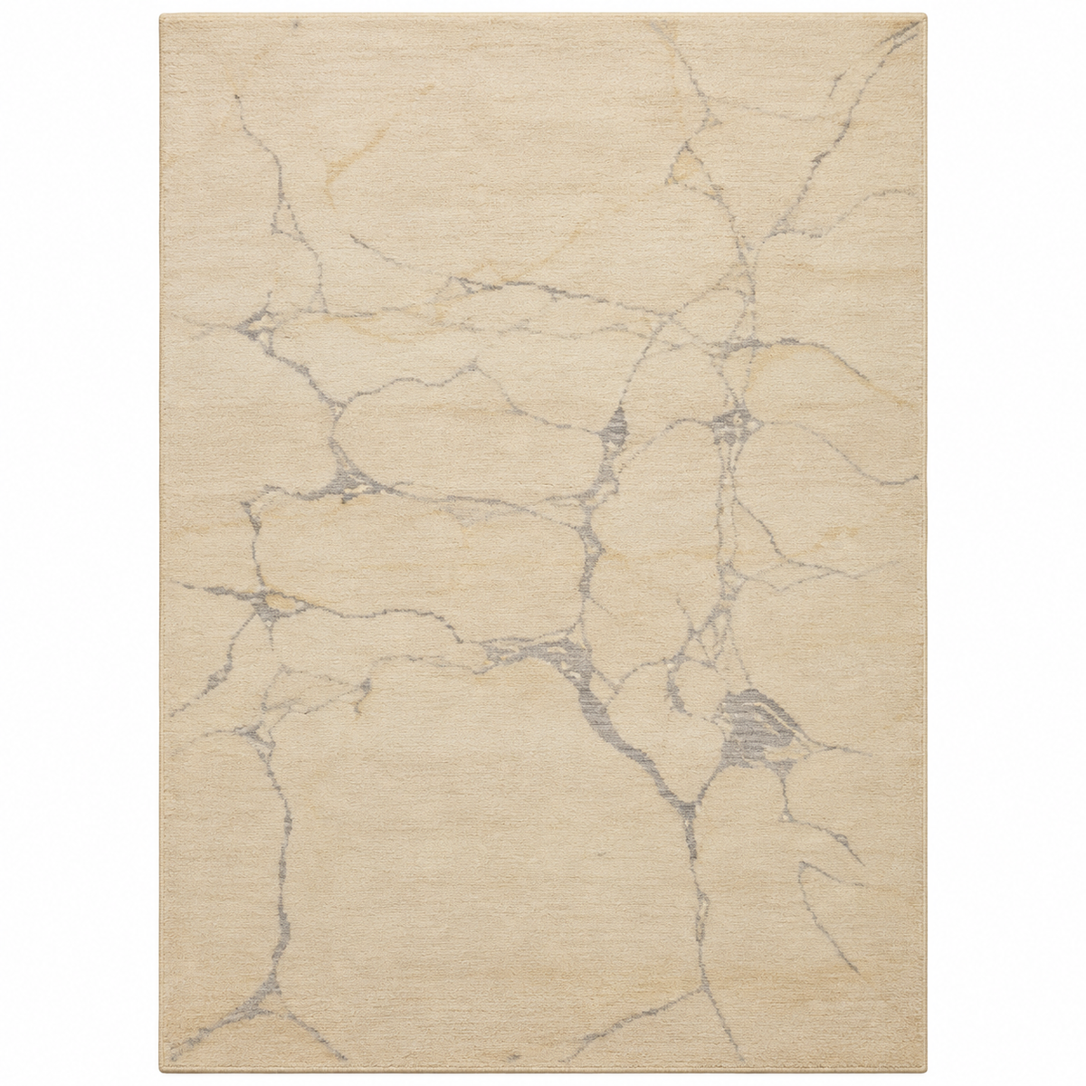 Marble Ivory New Zealand Wool Rug | Veining Pattern (GG)