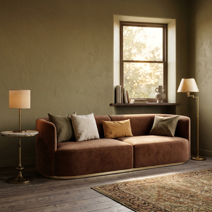 Marceau Pillowy Bouclé 3-Seater Sofa (2400mm) - (NO)