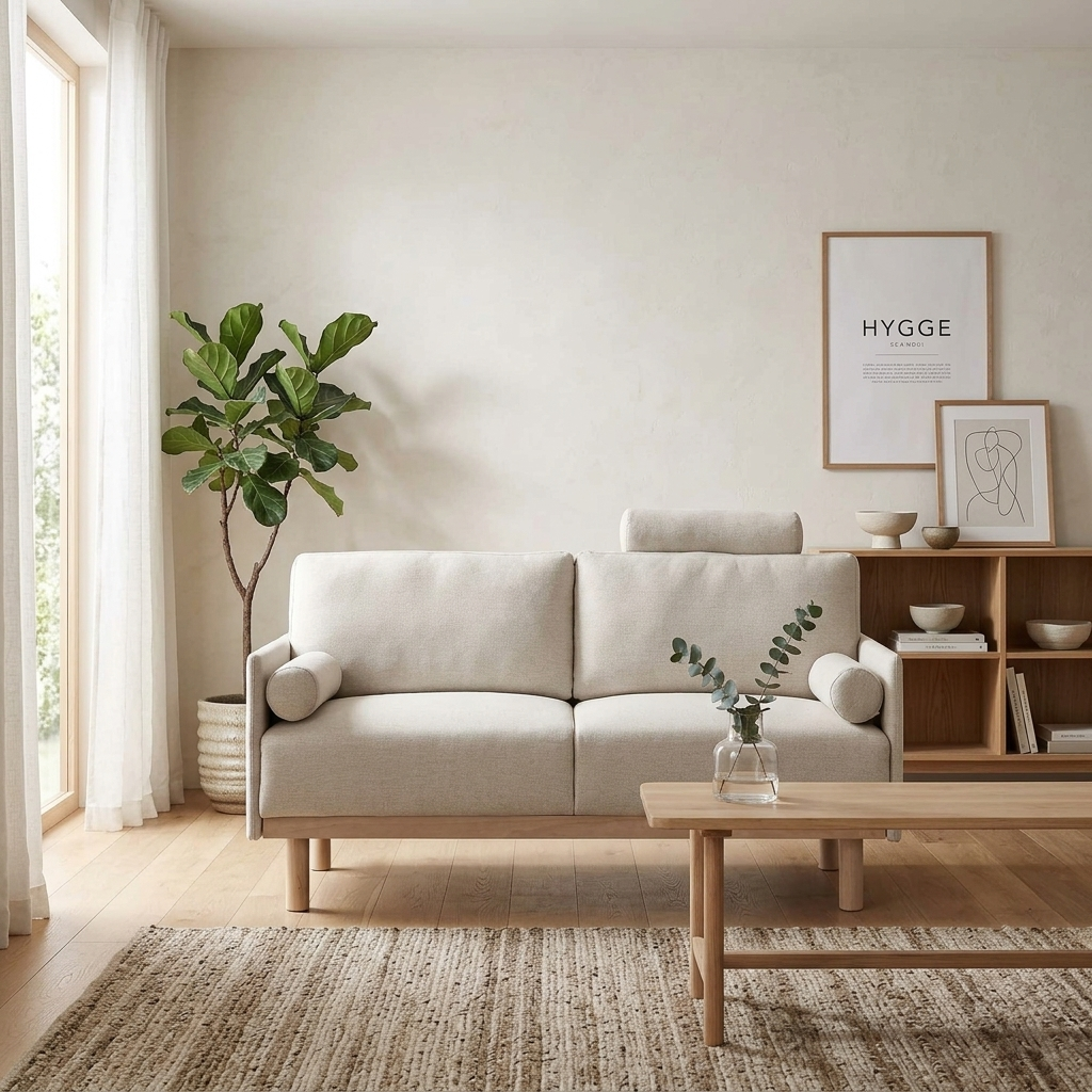 Mari Upholstered Fabric 2-Seater Sofa W 151 x D 78 x H 88 cm - (OT)