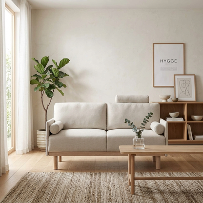 Mari Upholstered Fabric 2-Seater Sofa W 151 x D 78 x H 88 cm - (OT)