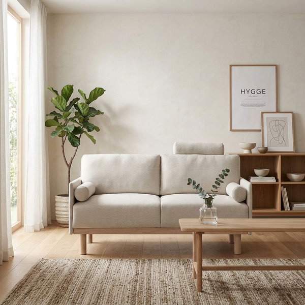 Mari Upholstered Fabric 2-Seater Sofa W 151 x D 78 x H 88 cm - (OT)