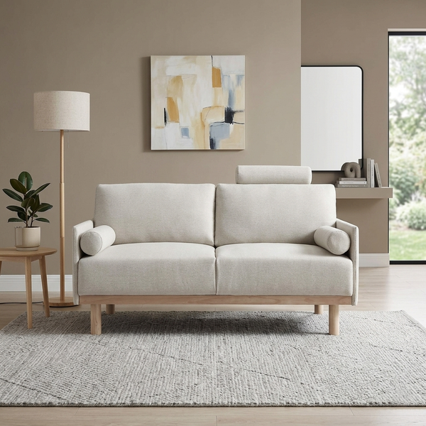 Mari Upholstered Fabric 2-Seater Sofa W 151 x D 78 x H 88 cm - (OT)
