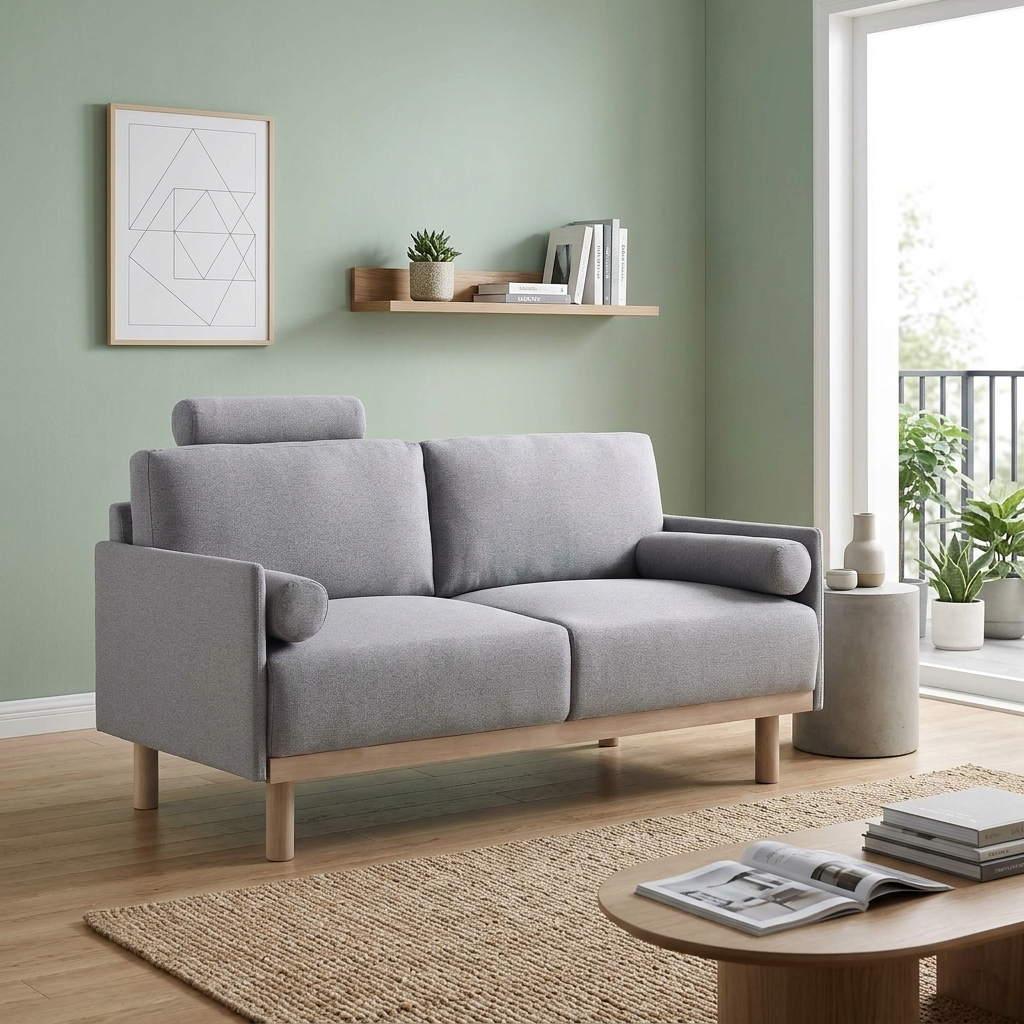 Mari Upholstered Fabric 2-Seater Sofa W 151 x D 78 x H 88 cm - (OT)