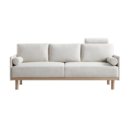 Mari Upholstered Fabric 3-Seater Sofa W 193 x D 78 x H 88 cm - (OT)