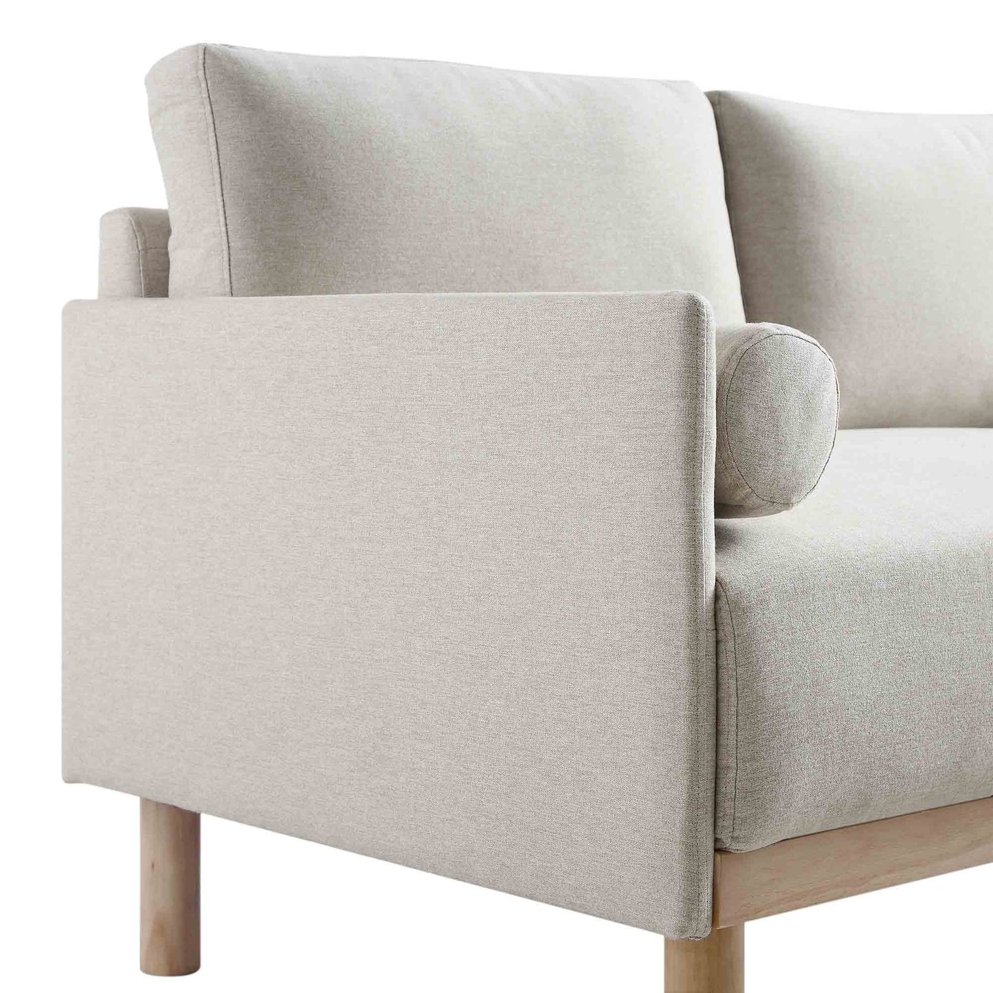 Mari Upholstered Fabric 3-Seater Sofa W 193 x D 78 x H 88 cm - (OT)