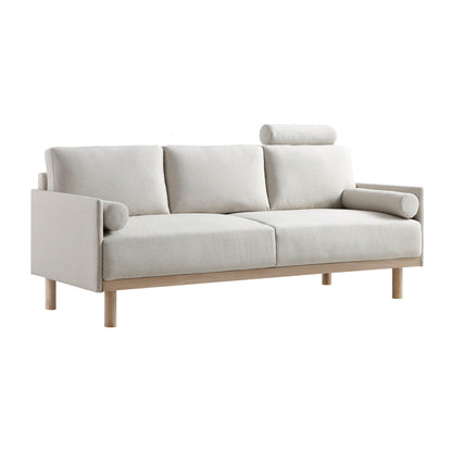 Mari Upholstered Fabric 3-Seater Sofa W 193 x D 78 x H 88 cm - (OT)