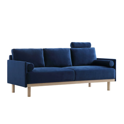 Mari Upholstered Fabric 3-Seater Sofa W 193 x D 78 x H 88 cm - (OT)