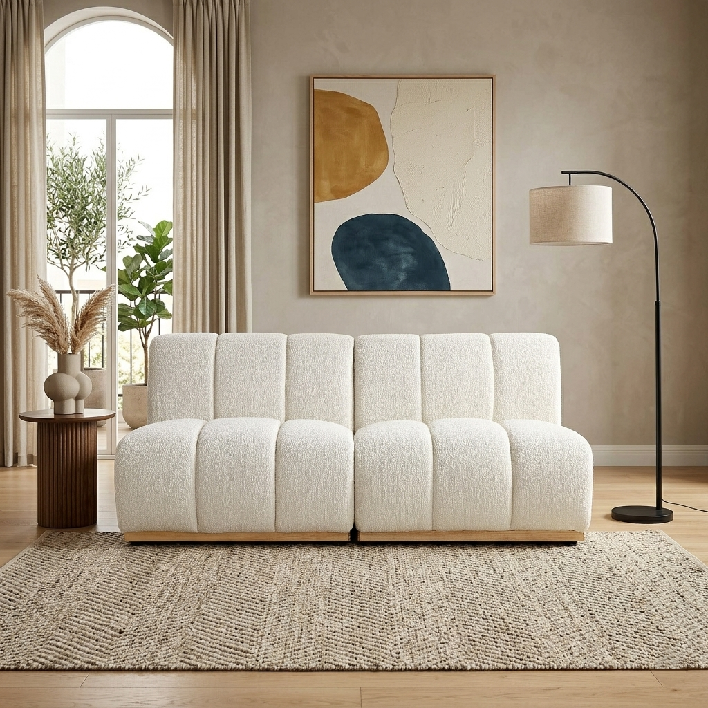 Mazi 2-Seater Upholstered Sofa W 128 x D 95 x H 74 cm - (OT)