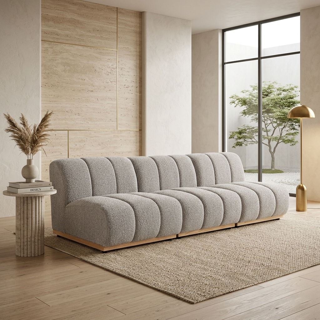 Mazi 3-Seater Upholstered Sofa W 192 x D 95 x H 74 cm - (OT)