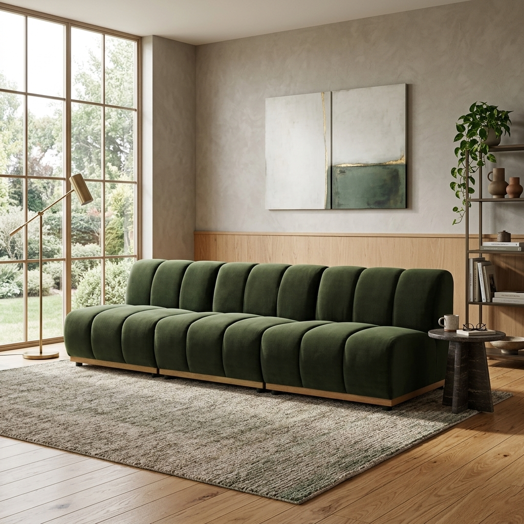 Mazi 3-Seater Upholstered Sofa W 192 x D 95 x H 74 cm - (OT)