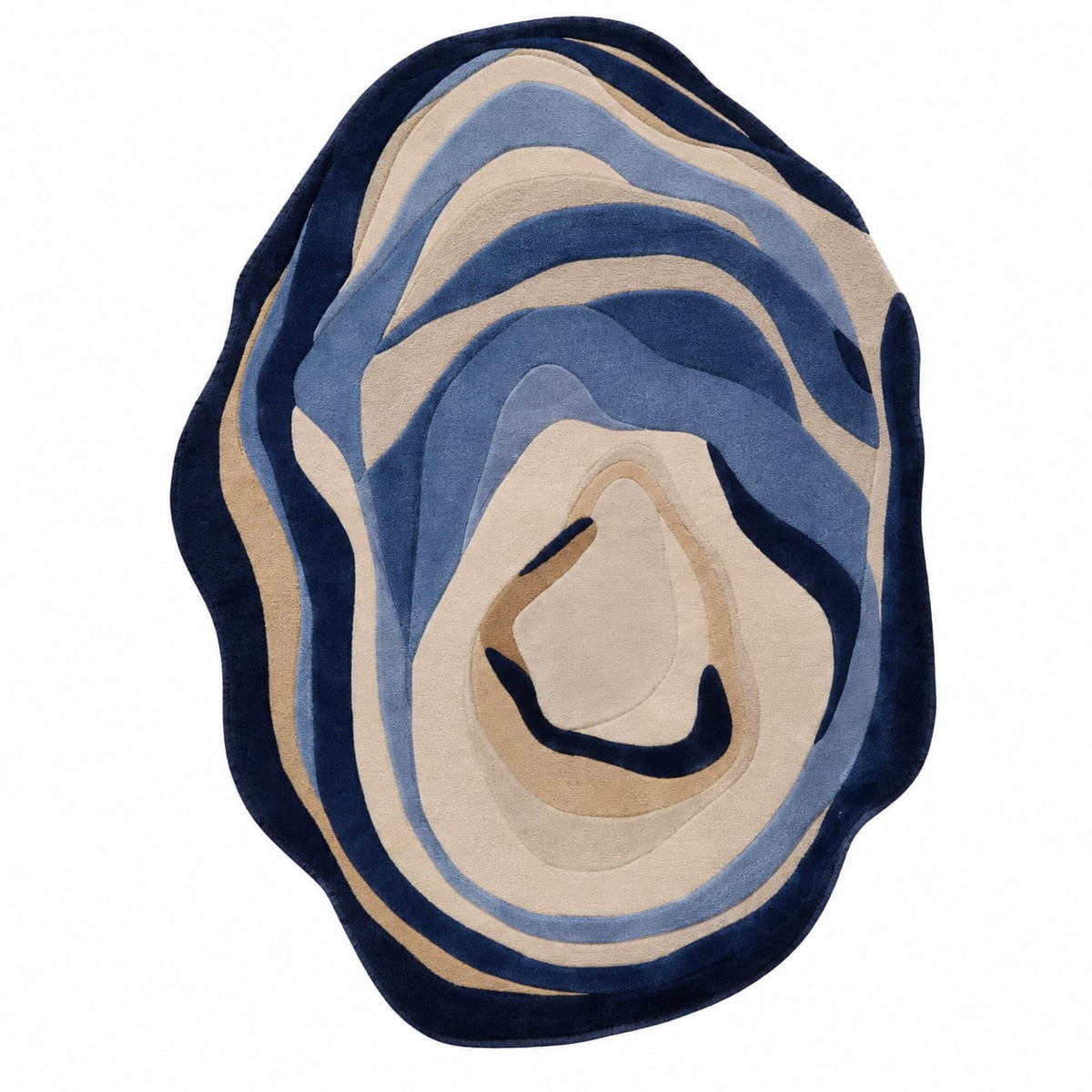 Midnight Flow Rug | Layered Flowing Organic Curves (GG)