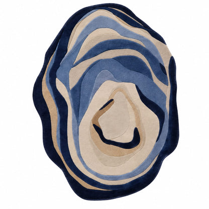 Midnight Flow Rug | Layered Flowing Organic Curves (GG)