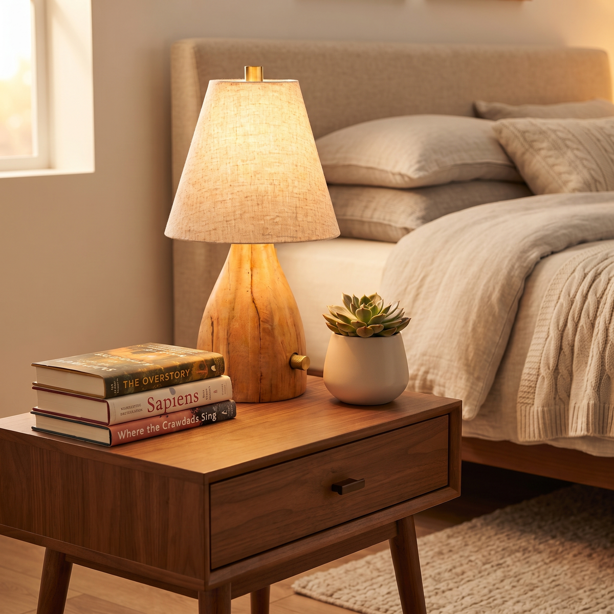 Minis Rechargeable Wooden Table Lamp (PL)