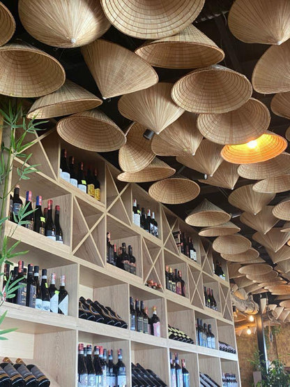 Conical Bamboo Lamp Shade D40cm x H30cm (D)