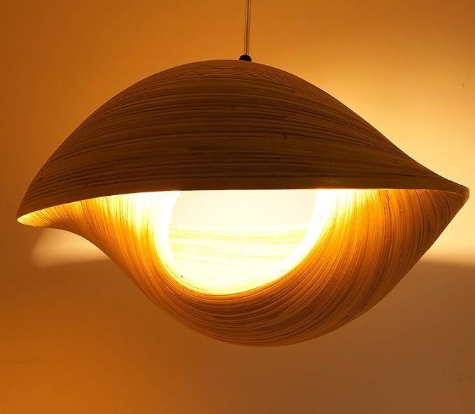 Large Woven Rattan Dome Bamboo Lamp Shade D50cm x H25cm (D)