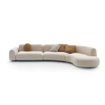 Odette Grand Curved Bouclé Modular Sofa (3600mm) - (NO)