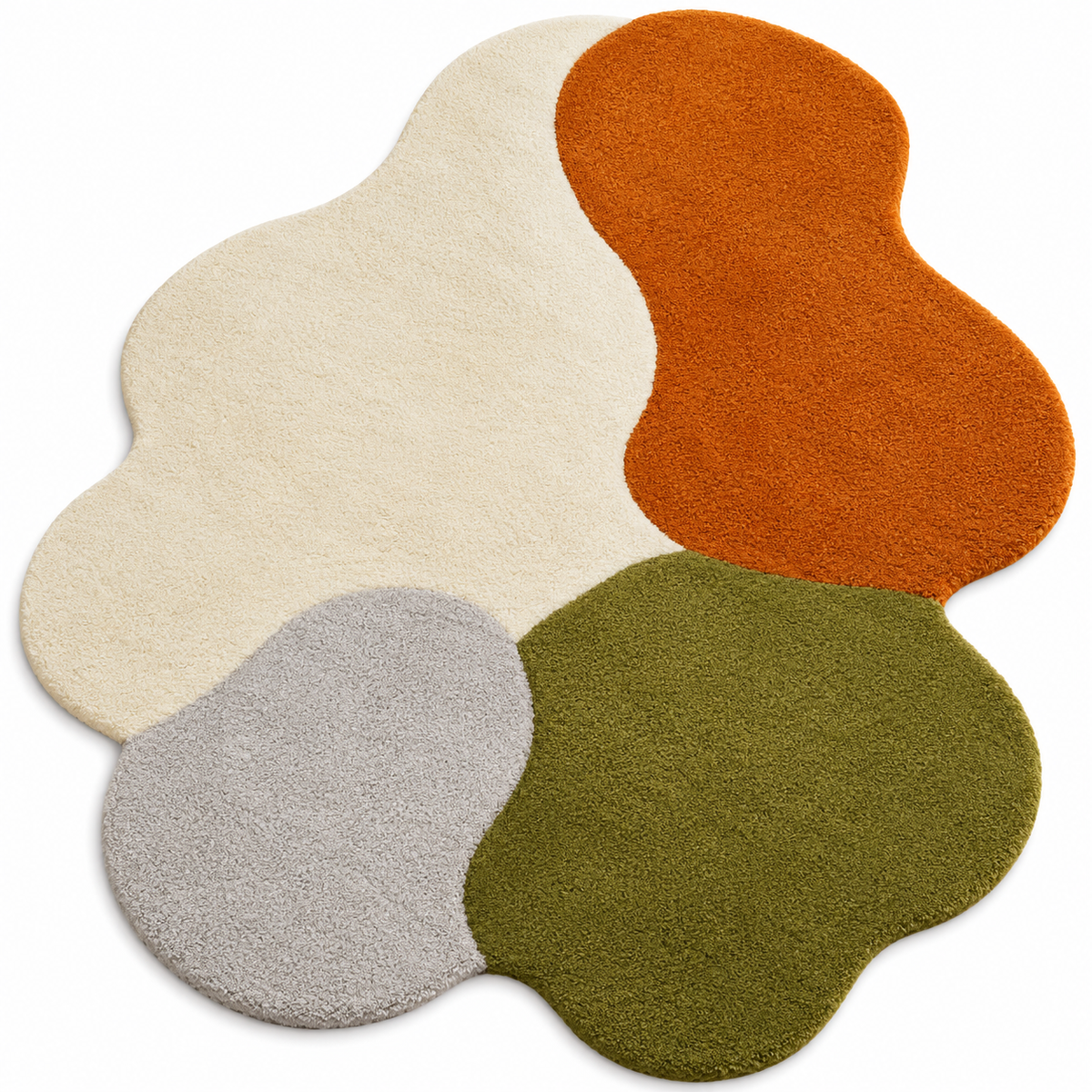 Organic Color Block Rug | Smooth Organic Color Block Shapes (GG)