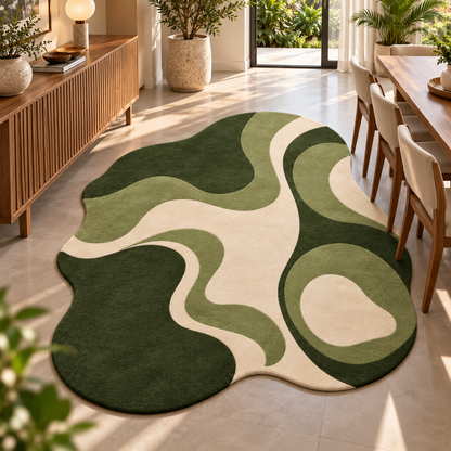 Organic Harmony Rug | Abstract Flowing Organic Shapes (GG)