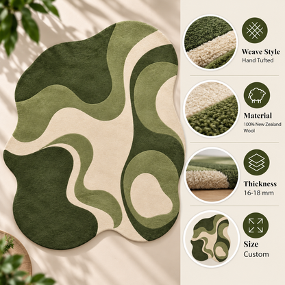 Organic Harmony Rug | Abstract Flowing Organic Shapes (GG)