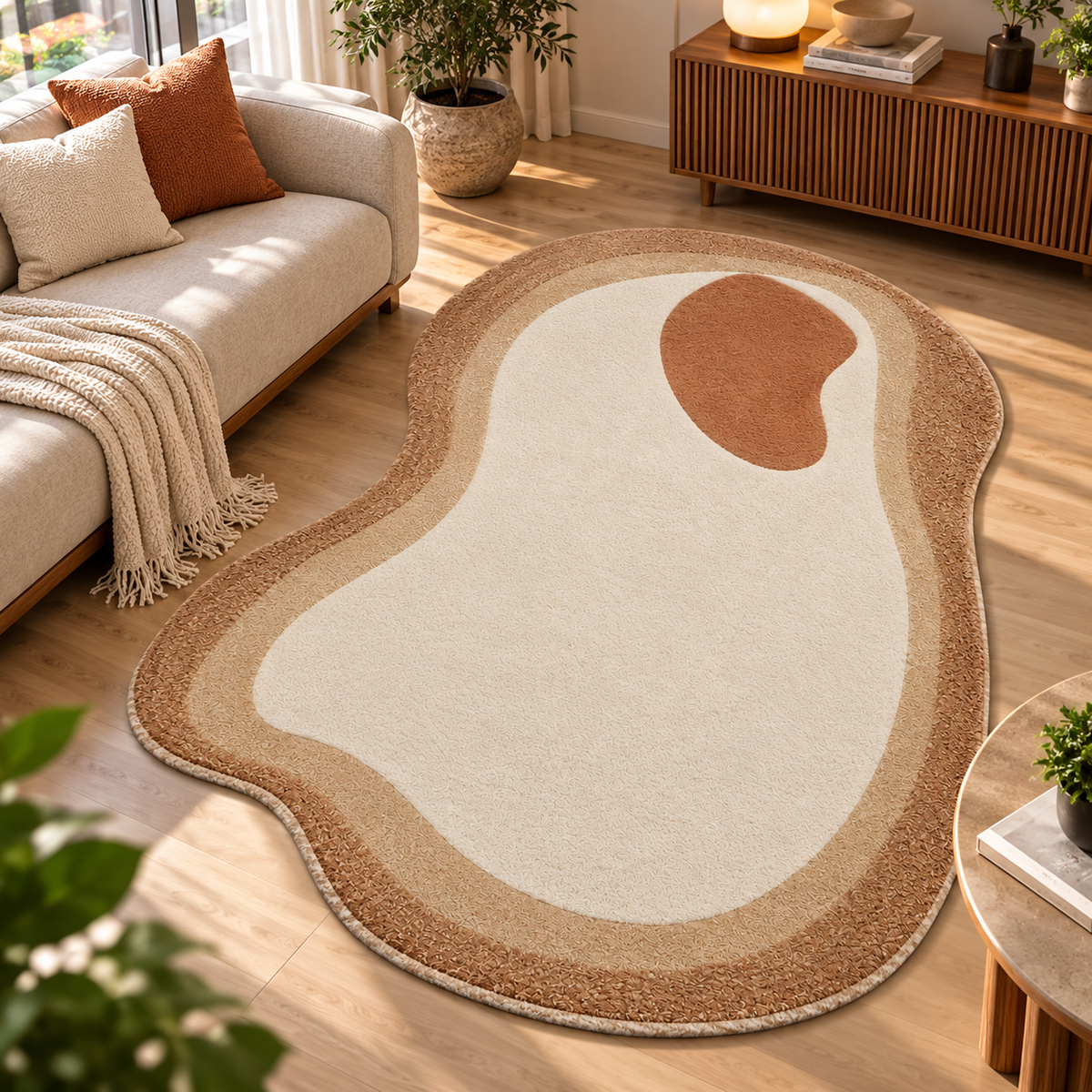Organic Layer Rug | Flowing Layered Abstract Organic Pattern (GG)