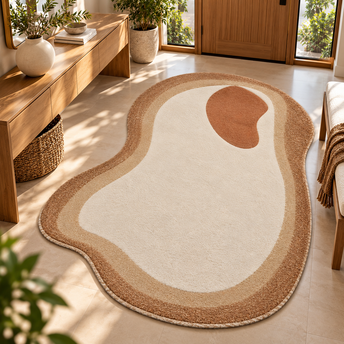 Organic Layer Rug | Flowing Layered Abstract Organic Pattern (GG)