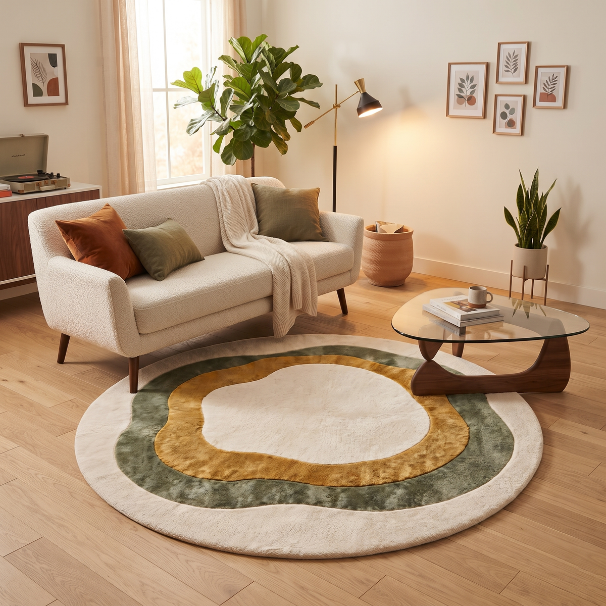 Organic Pattern Wool Rug | Organic Layered Pattern (GG)