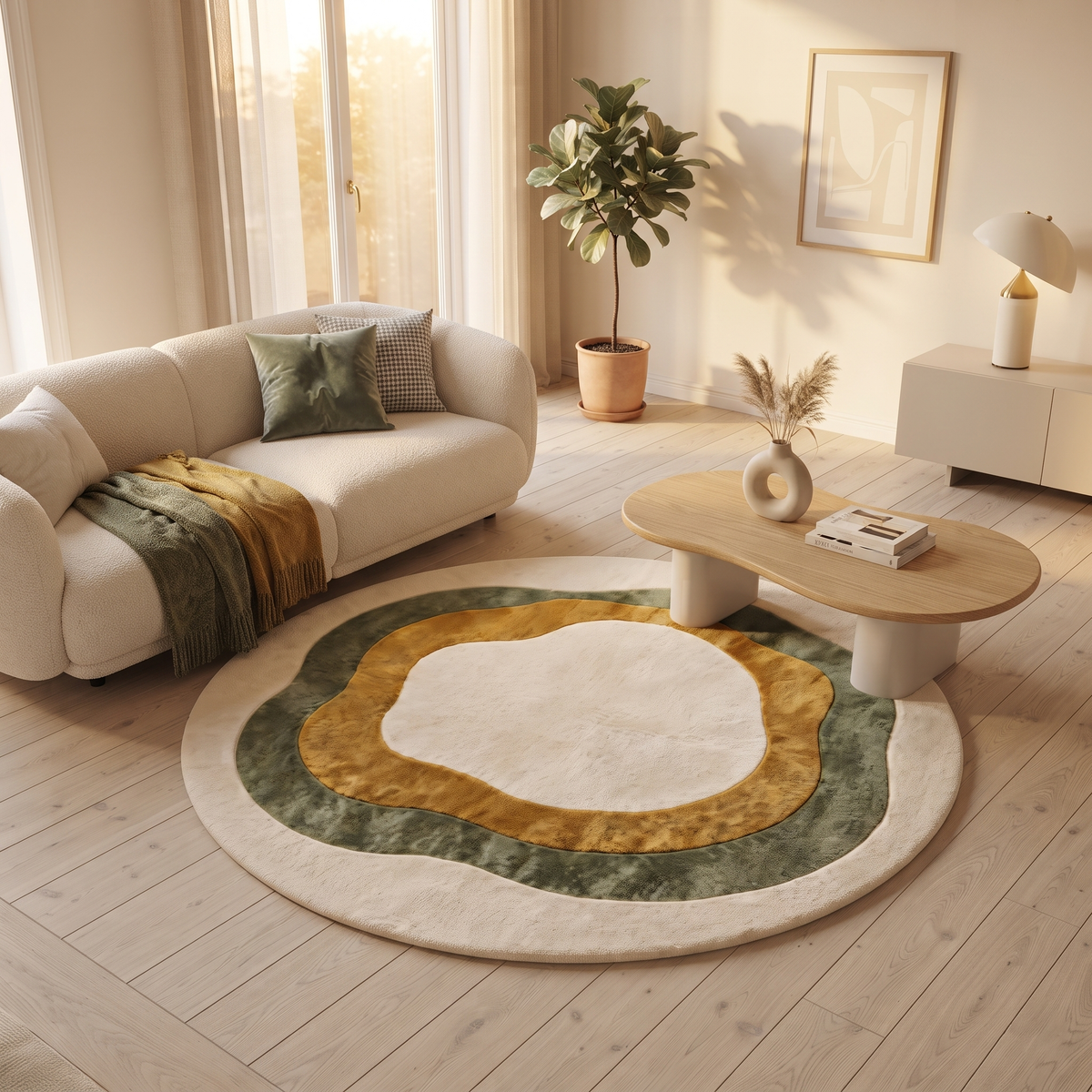 Organic Pattern Wool Rug | Organic Layered Pattern (GG)