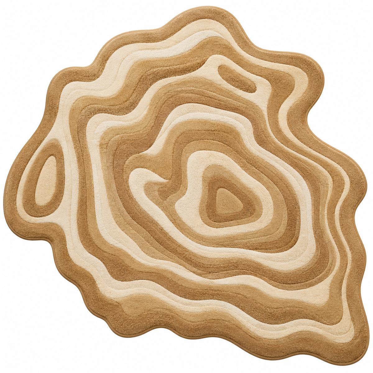 Organic Wave New Zealand Wool Rug | Flowing Organic Wave Contour Pattern (GG)