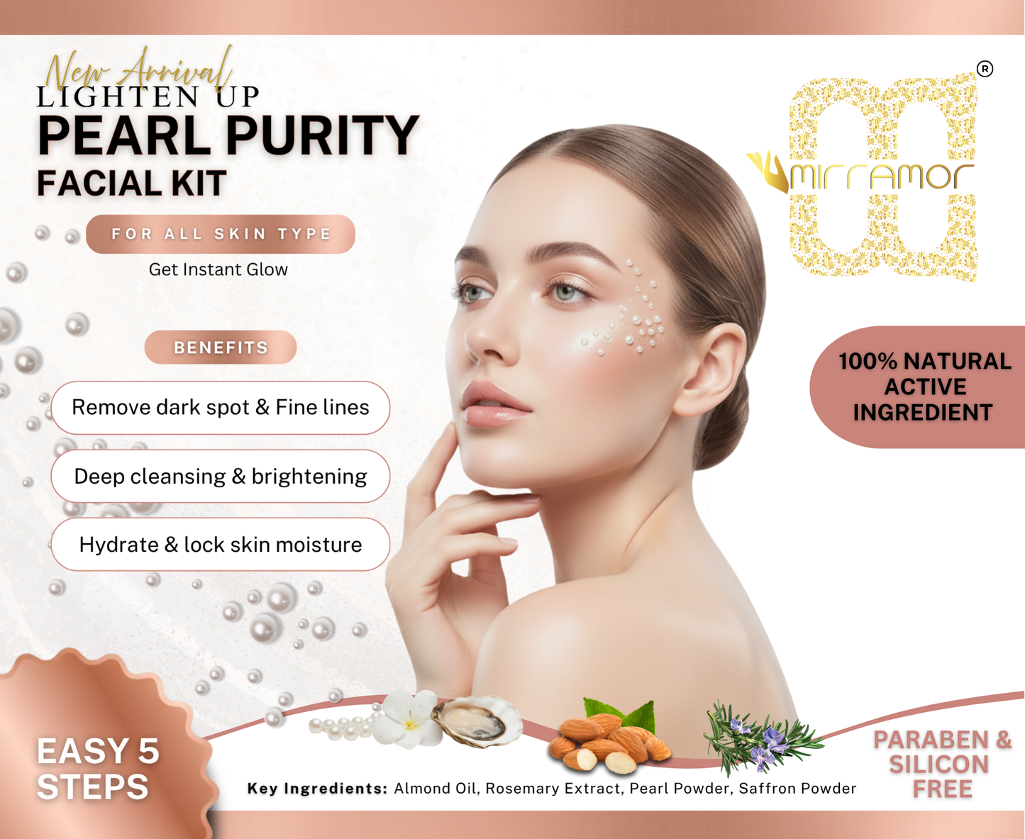 Mirramor Lighten Up Pearl Purity Facial Kit
