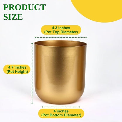 Gold Minimalist U-Shape Planter - 4.7 Inches (MVS)