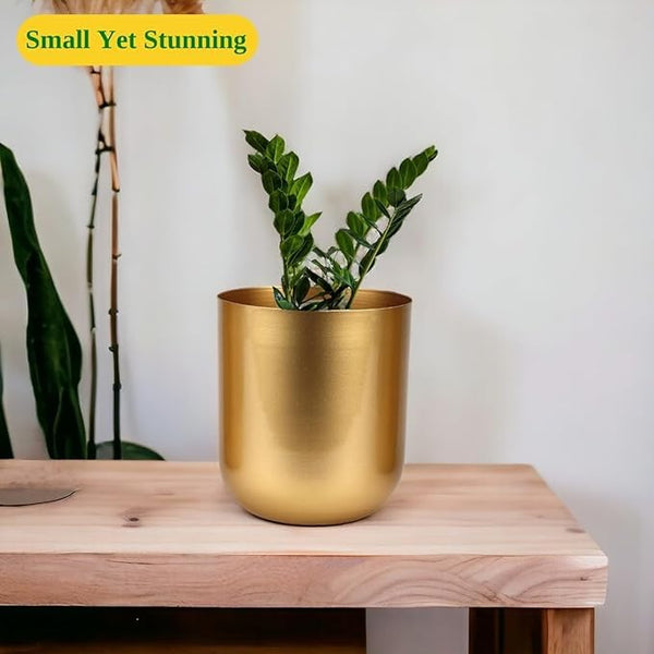Gold Minimalist U-Shape Planter - 4.7 Inches (MVS)