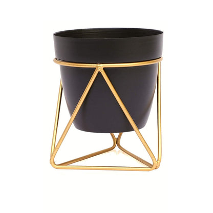 Matte Black Ceramic Planter - 3.9 Inches (MVS)