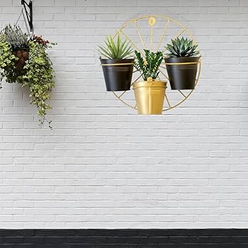 Matte Black Wheel Hanging Planter - 13.7 Inches (MVS)