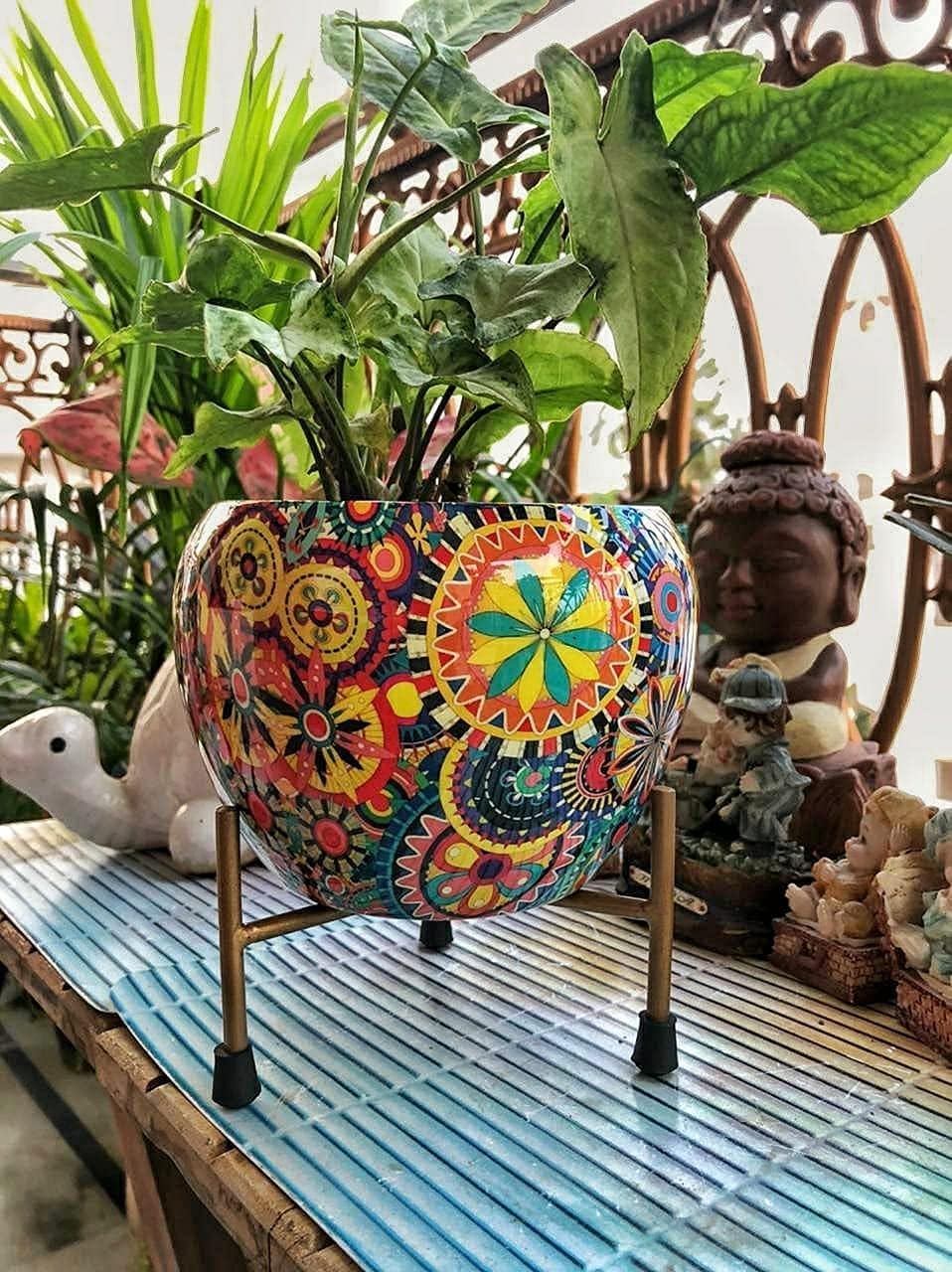 Mandala Metal Planter - 4.7 Inches (MVS)